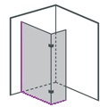 Hliníková zárubeň pro dvoukřídlé skleněné dveře