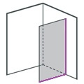 Hliníková zárubeň pro jednokřídlé skleněné dveře